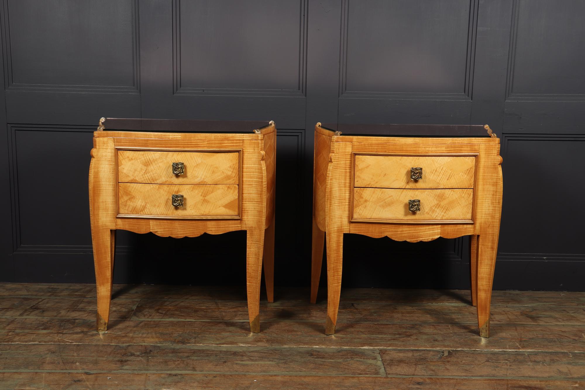 Pair of Art Deco Bedside Chests by Jules Leleu In Excellent Condition In Paddock Wood Tonbridge, GB