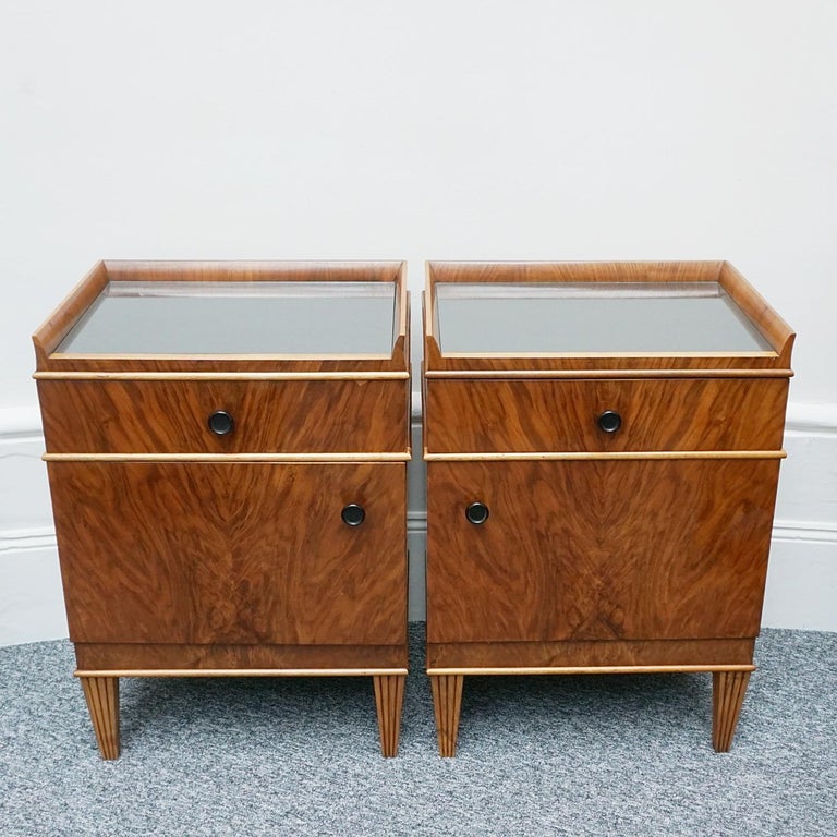 Pair of Art Deco Bedside Tables For Sale at 1stDibs