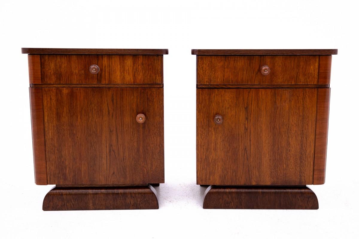 A pair of Art Deco bedside tables, Poland, 1950s. After renovation 6