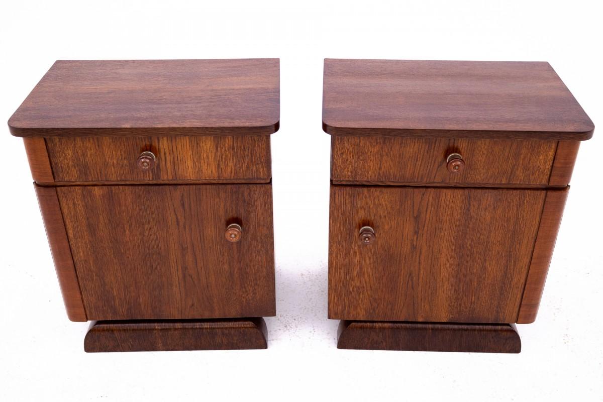 A pair of Art Deco bedside tables, Poland, 1950s. After renovation 7