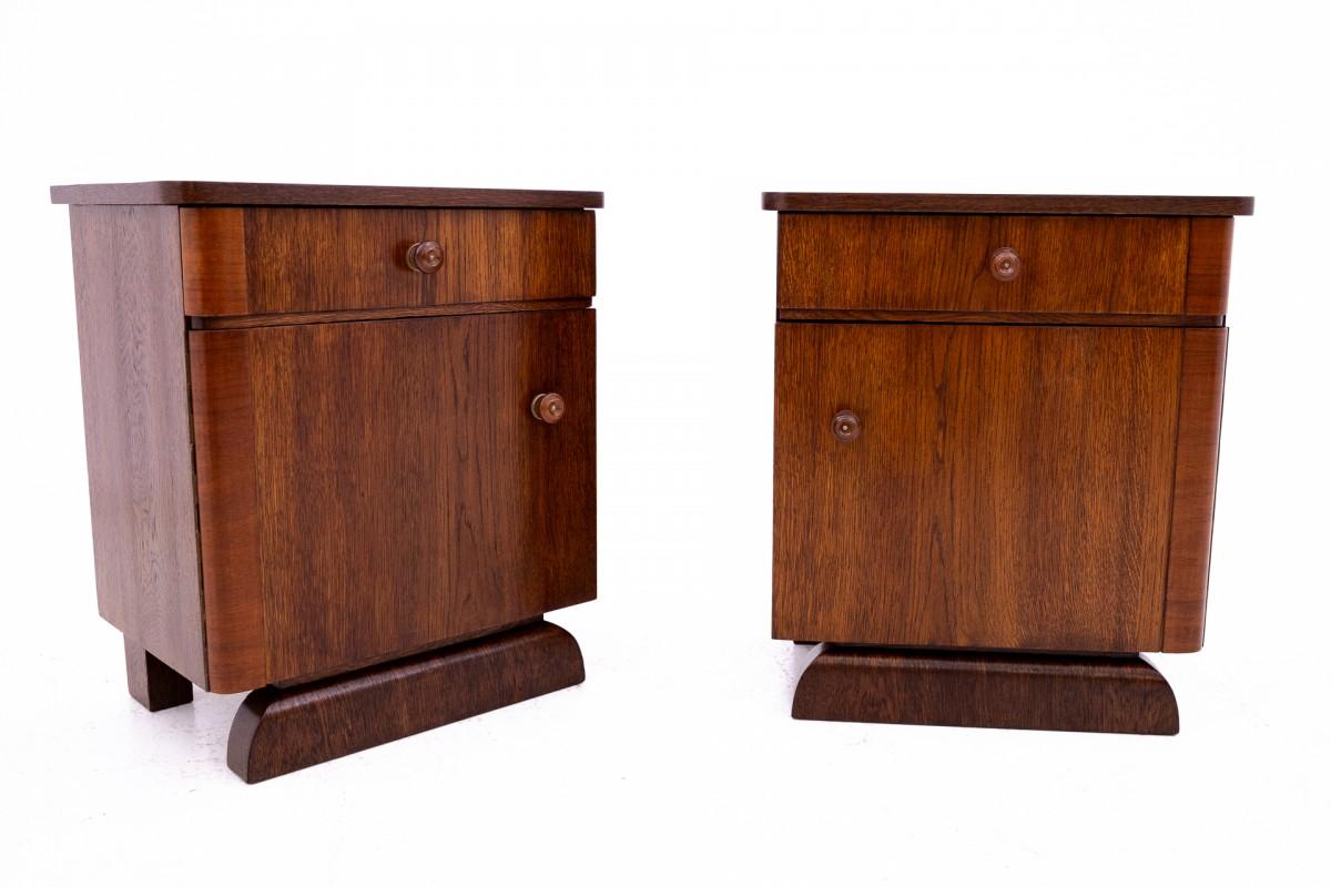 A pair of Art Deco bedside tables, Poland, 1950s. After renovation 8