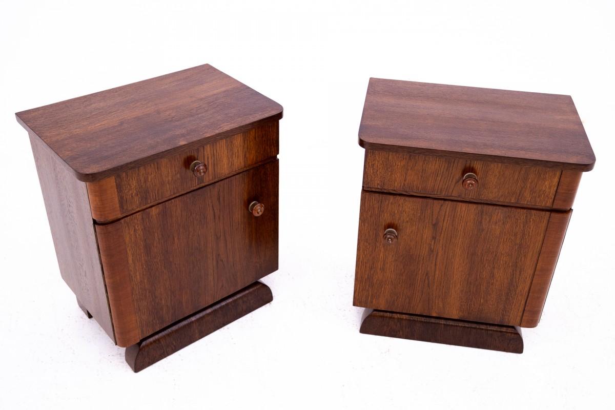 A pair of Art Deco bedside tables, Poland, 1950s. After renovation 9