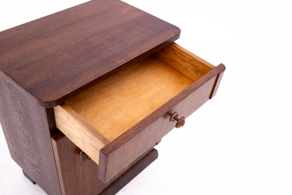 A pair of Art Deco bedside tables, Poland, 1950s. After renovation 1