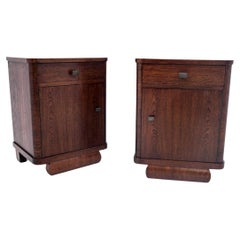 Retro A pair of Art Deco bedside tables, Poland, 1950s. After renovation