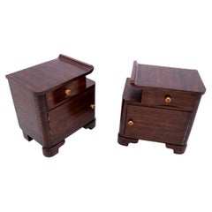 A pair of Art Deco bedside tables, Poland, mid-20th century.