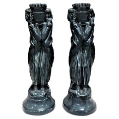 A Pair of Art Deco Ceramic Candle Holders by Roockwood Pottery, ca. 1920