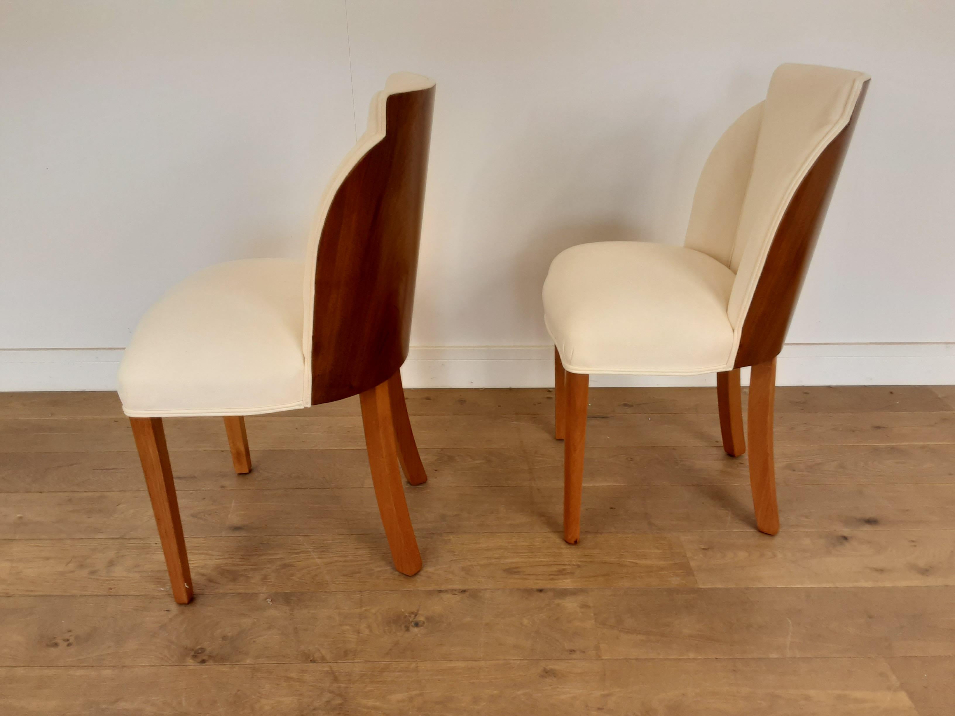 Pair of Art Deco Cloud Back Chairs in Walnut by Epstein, circa 1930 For Sale 5
