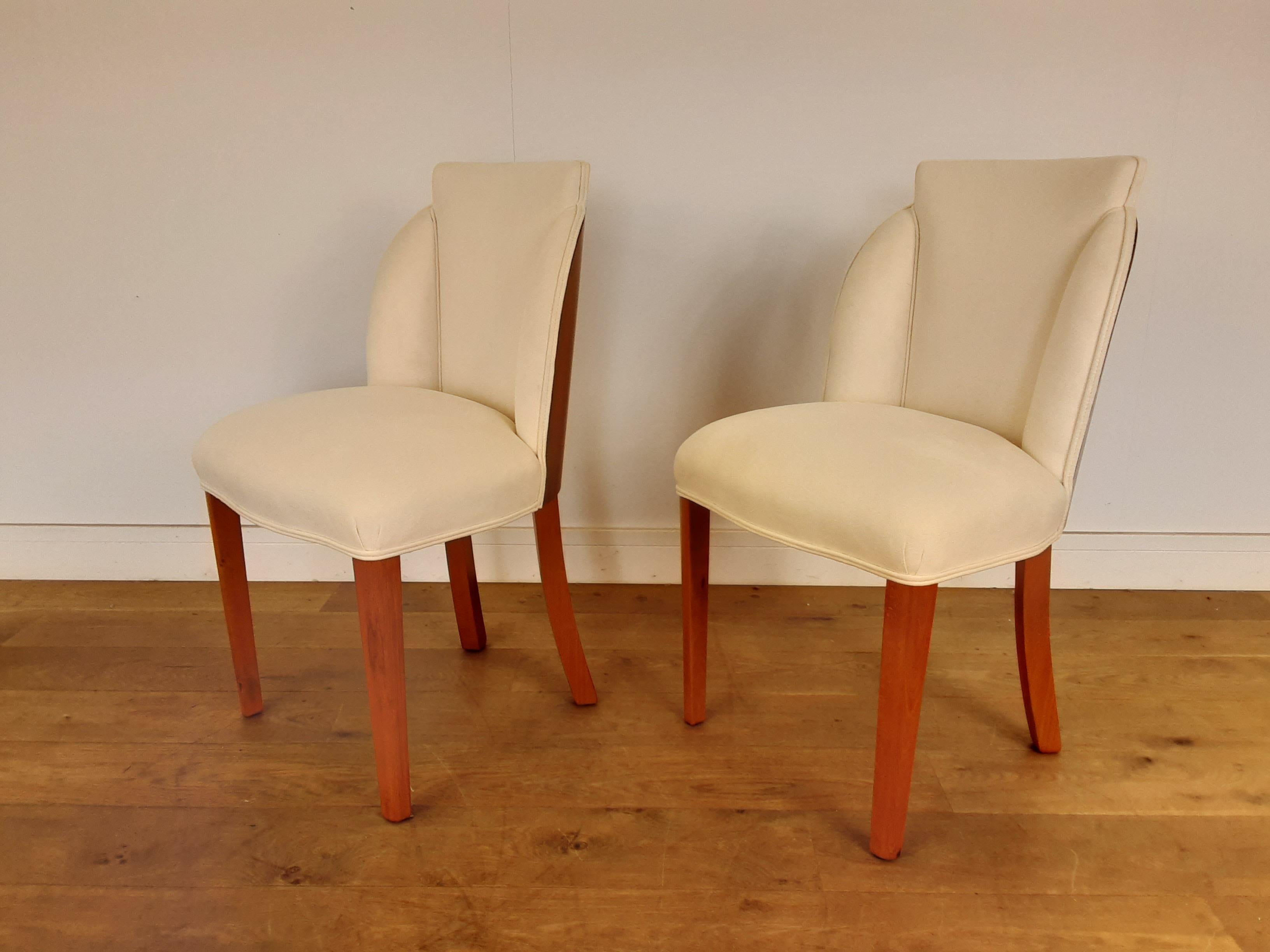 Pair of Art Deco Cloud Back Chairs in Walnut by Epstein, circa 1930 For Sale 6