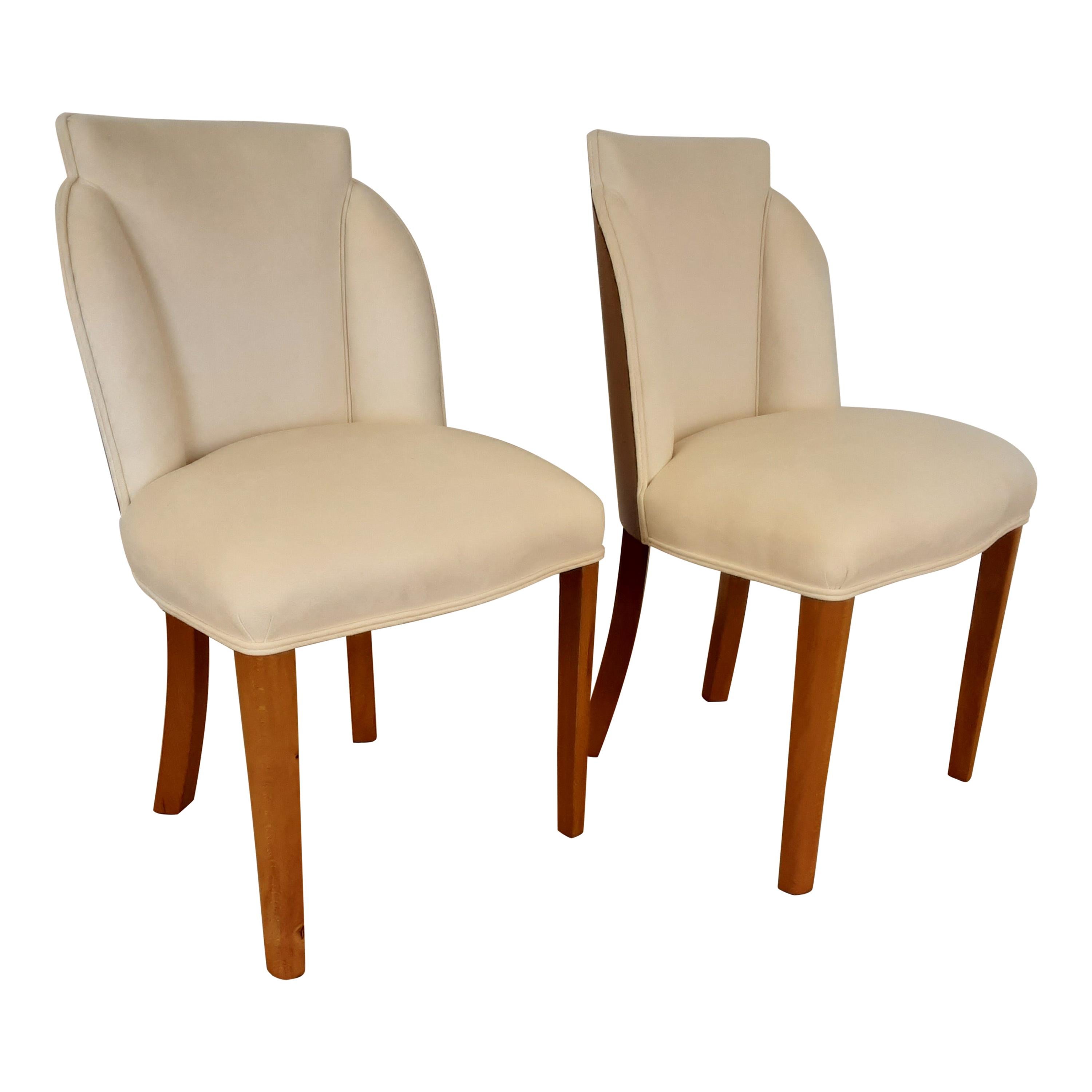 Pair of Art Deco Cloud Back Chairs in Walnut by Epstein, circa 1930 For Sale