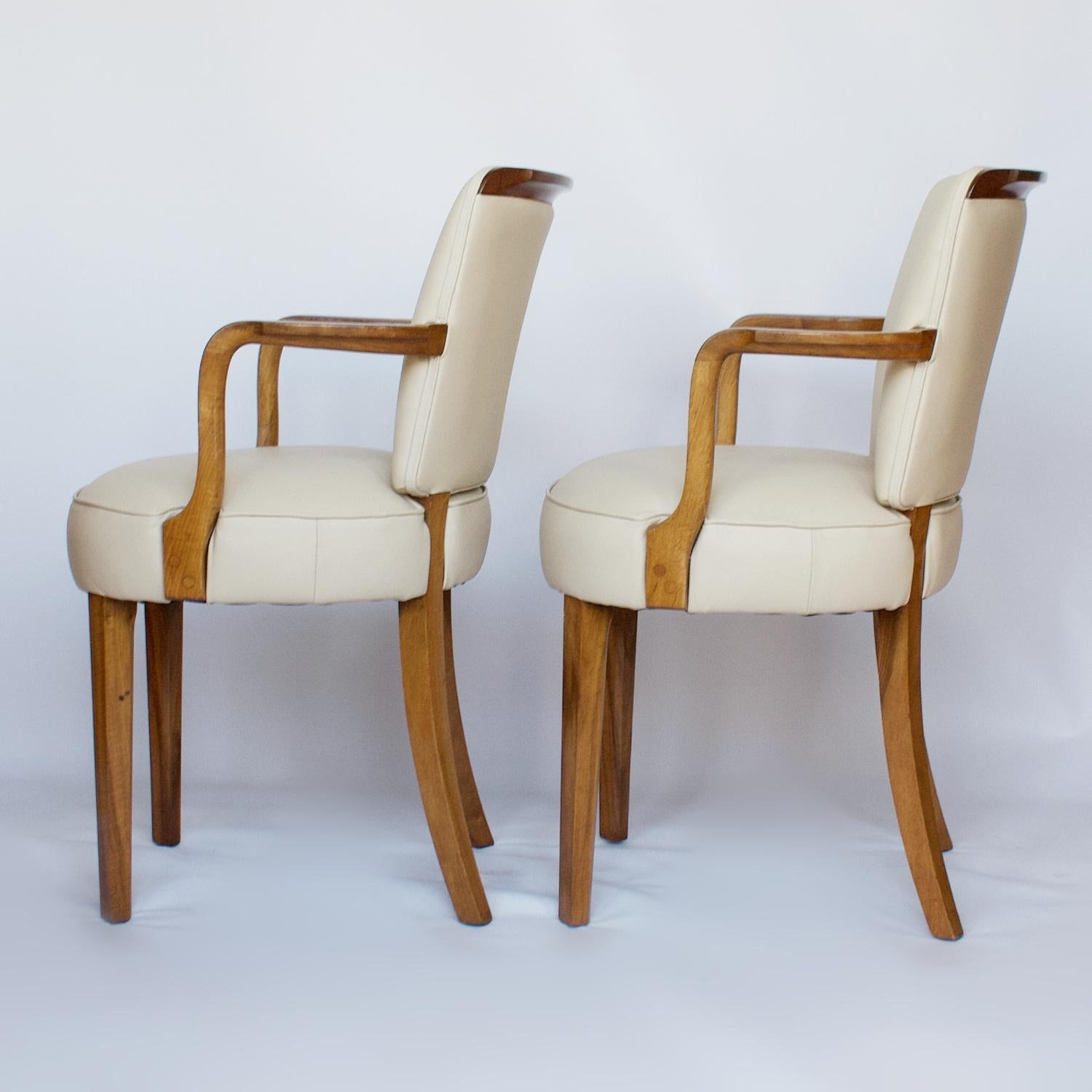 English Pair of Art Deco Desk Chairs by Heal's of London, circa 1930