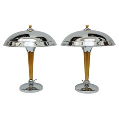 A Pair of Art Deco Dome Lamps