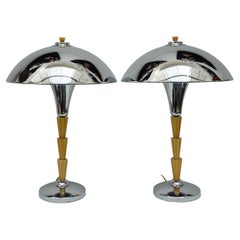 Pair of Art Deco Dome Lamps