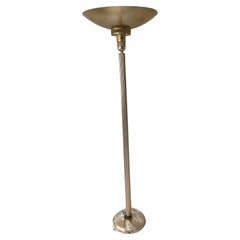 A Pair of Art Deco Floor Lamps Large Dish Uplighters Circa 1920's Torchiers