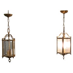 A Pair of Art Deco French Hanging Lanterns  This is a lovely pair of hall lights