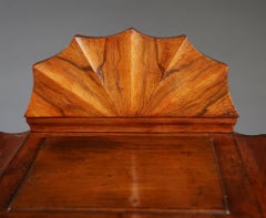 Pair of Art Deco Italian Bedside Cabinets or Cupboards in Walnut