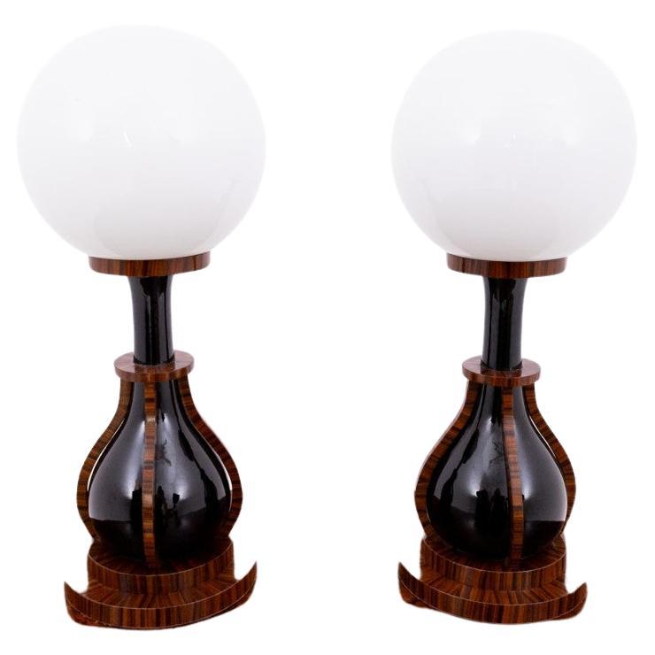 A pair of Art Deco lamps, Poland, 1950s.