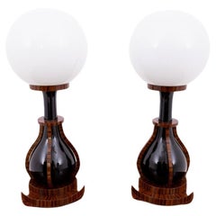 A pair of Art Deco lamps, Poland, 1950s.