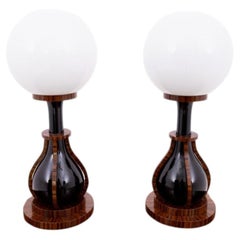 A pair of Art Deco lamps, Poland, 1950s.