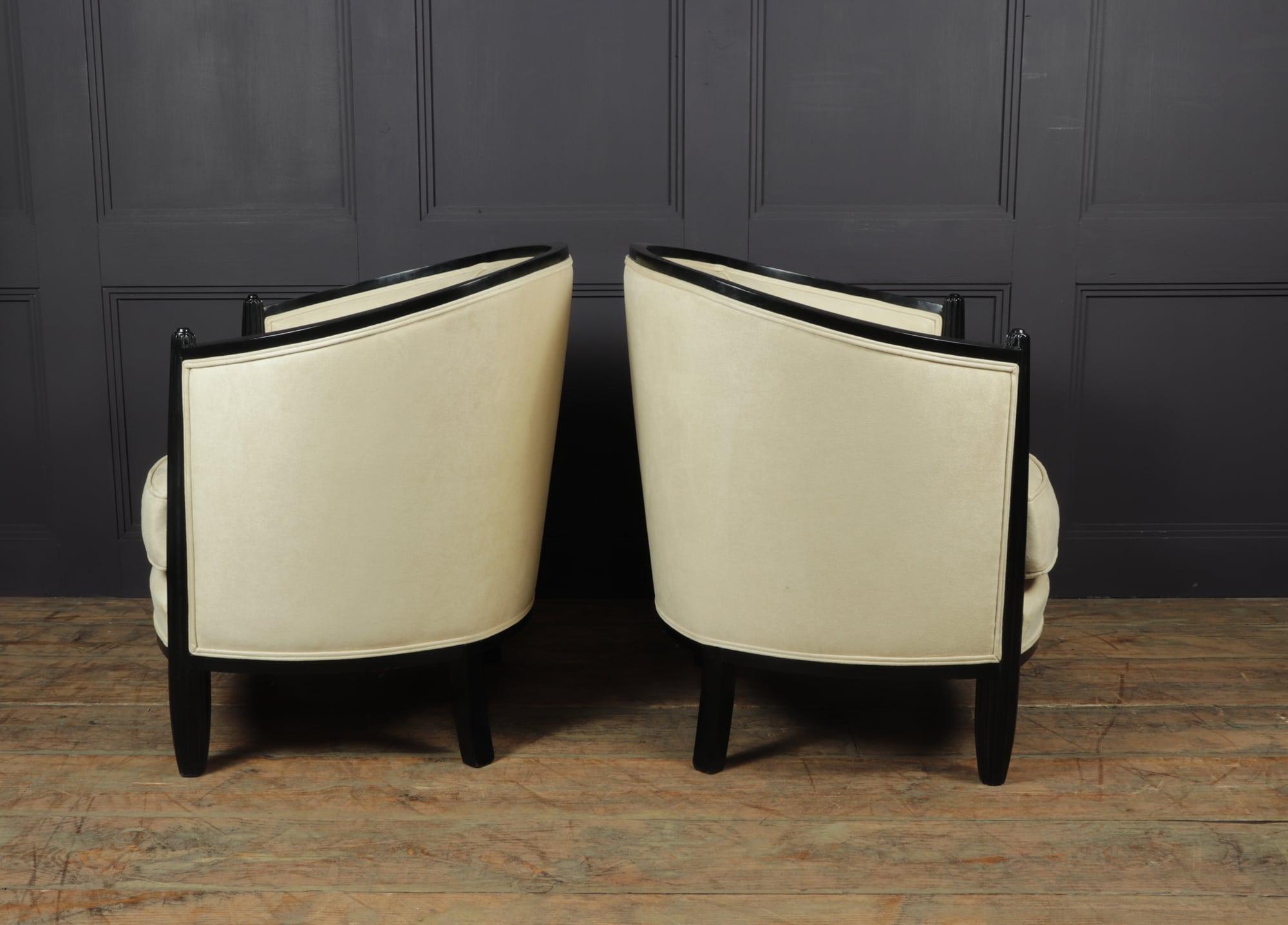 Pair of Art Deco Lounge Armchairs by Paul Follot 5