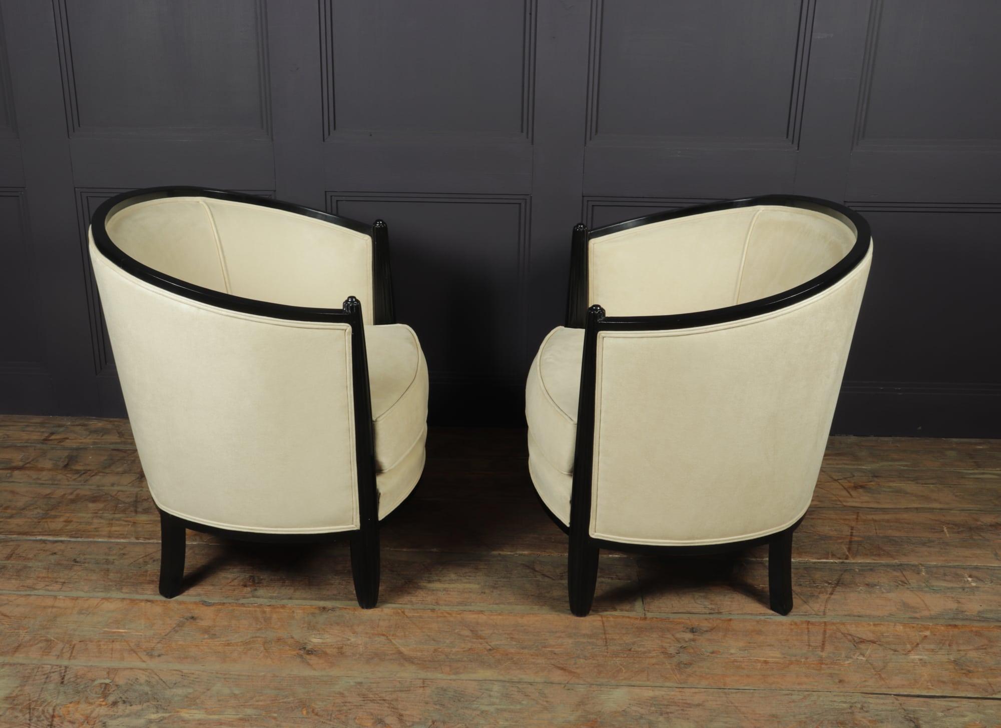 Pair of Art Deco Lounge Armchairs by Paul Follot 3