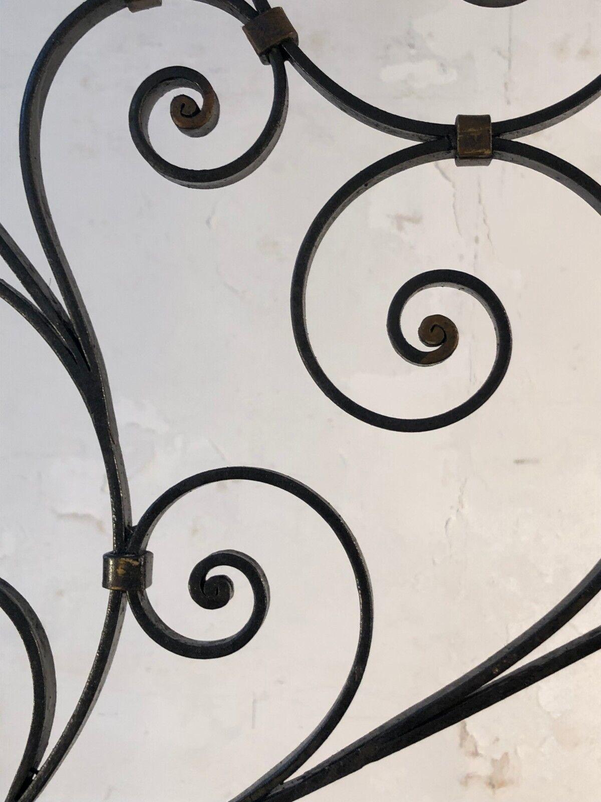 French A pair of ART-DECO NEO-CLASSICAL Wrough Iron CLAUSTRAS ROOM DIVIDERS France 1930 For Sale