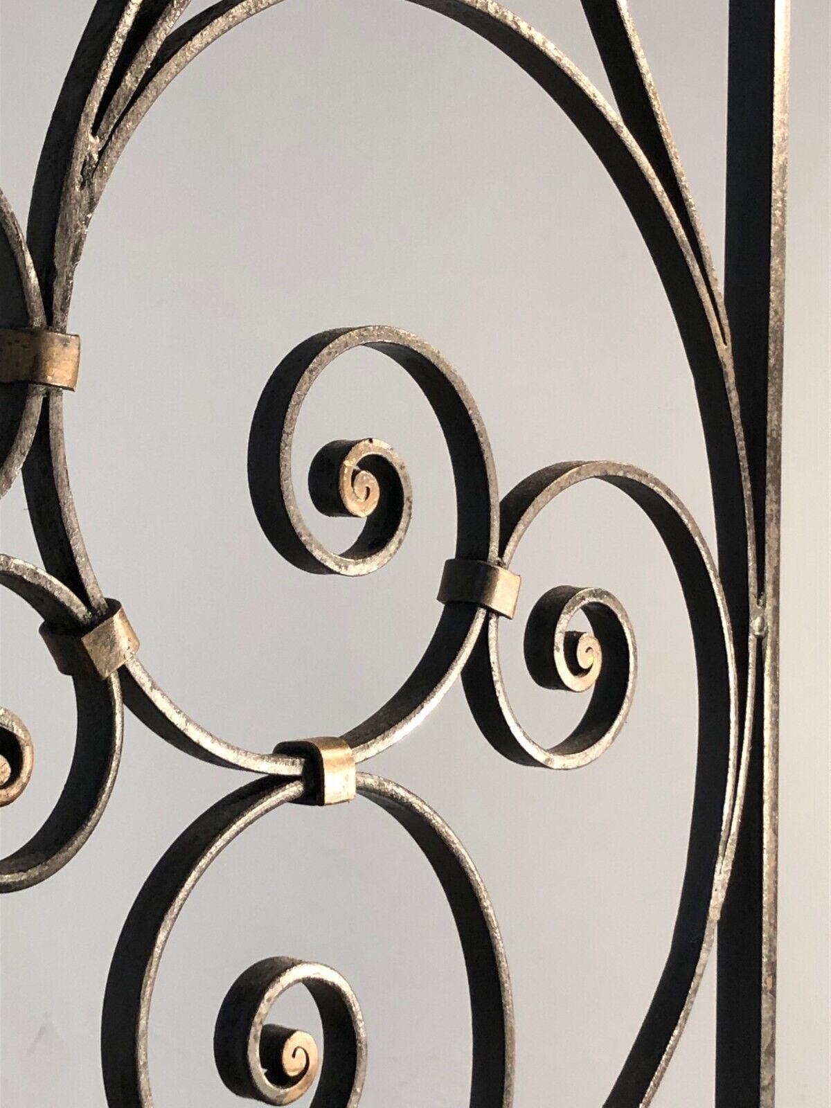 A pair of ART-DECO NEO-CLASSICAL Wrough Iron CLAUSTRAS ROOM DIVIDERS France 1930 In Fair Condition For Sale In PARIS, FR