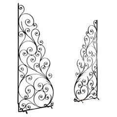 Vintage A pair of ART-DECO NEO-CLASSICAL Wrough Iron CLAUSTRAS ROOM DIVIDERS France 1930