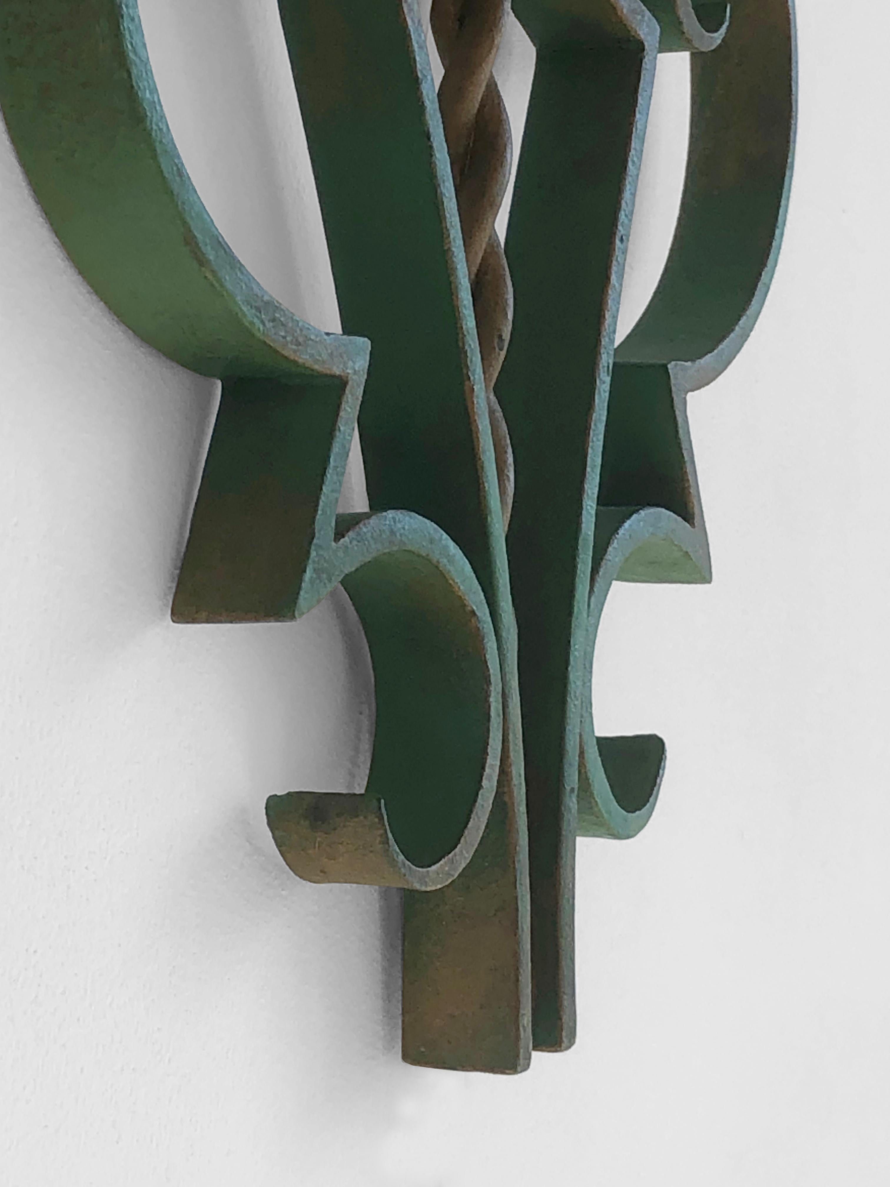 Mid-20th Century A Pair of ART-DECO NEOCLASSICAL Wall LAMPS Sconces in MATEGOT Style France 1940