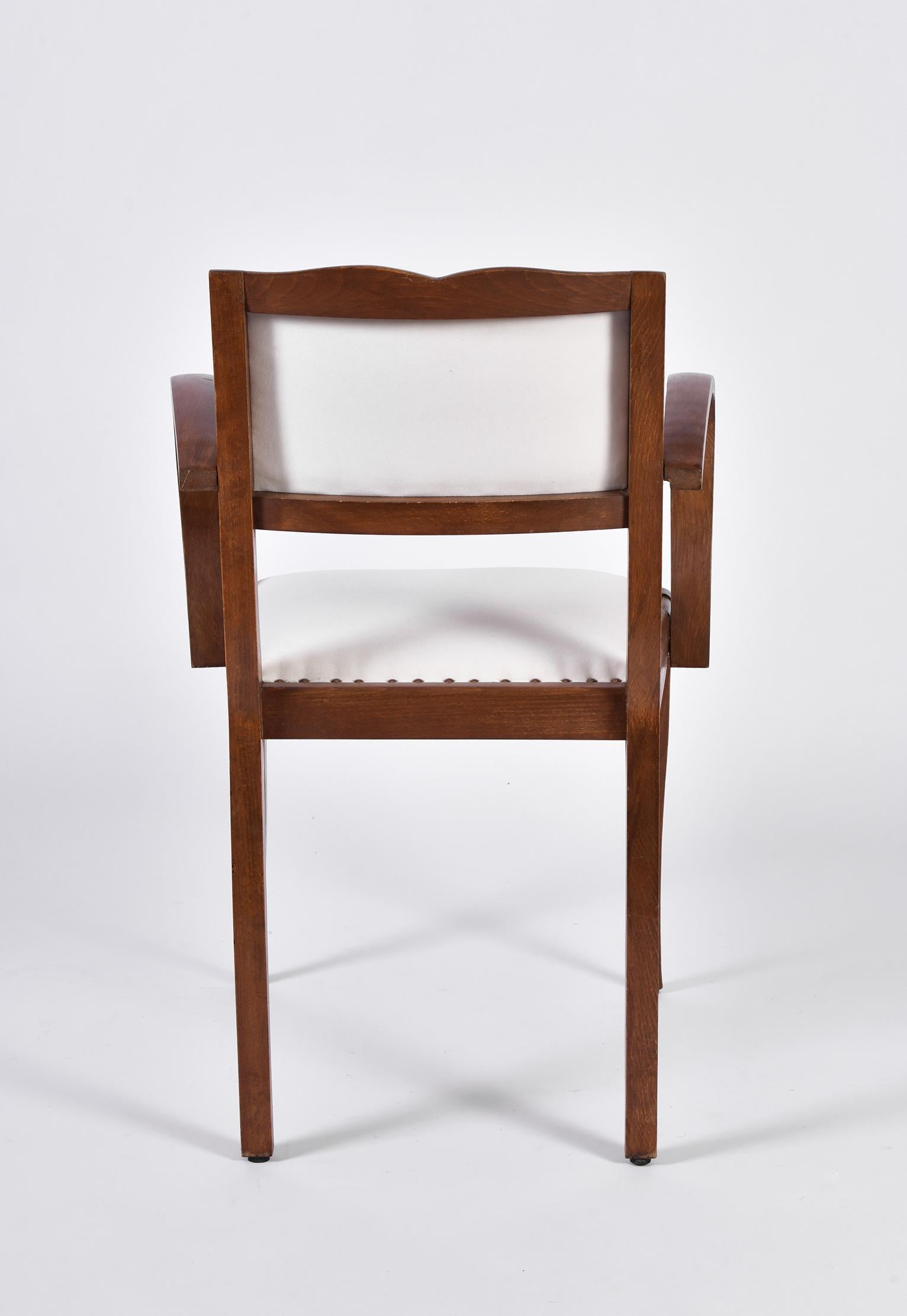 Pair of Art Deco Oak Chairs 1