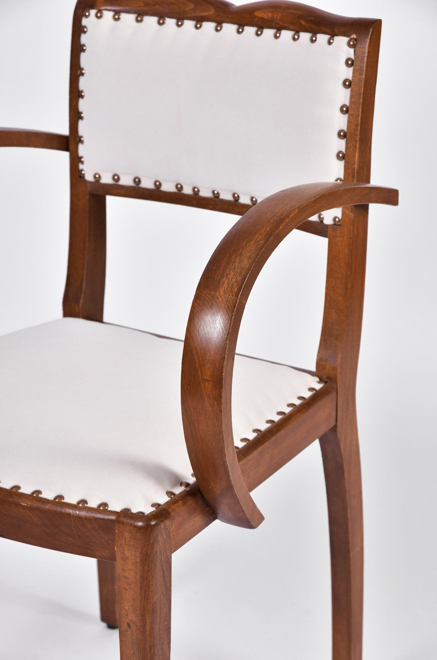 Pair of Art Deco Oak Chairs 2