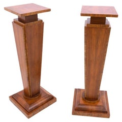 A pair of Art Deco pedestals from the 1940s.