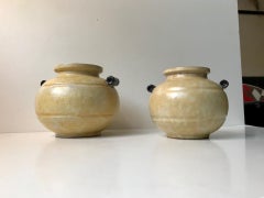 Pair of Art Deco Pottery Vases by Harald Ostergren for Ekeby, 1930s