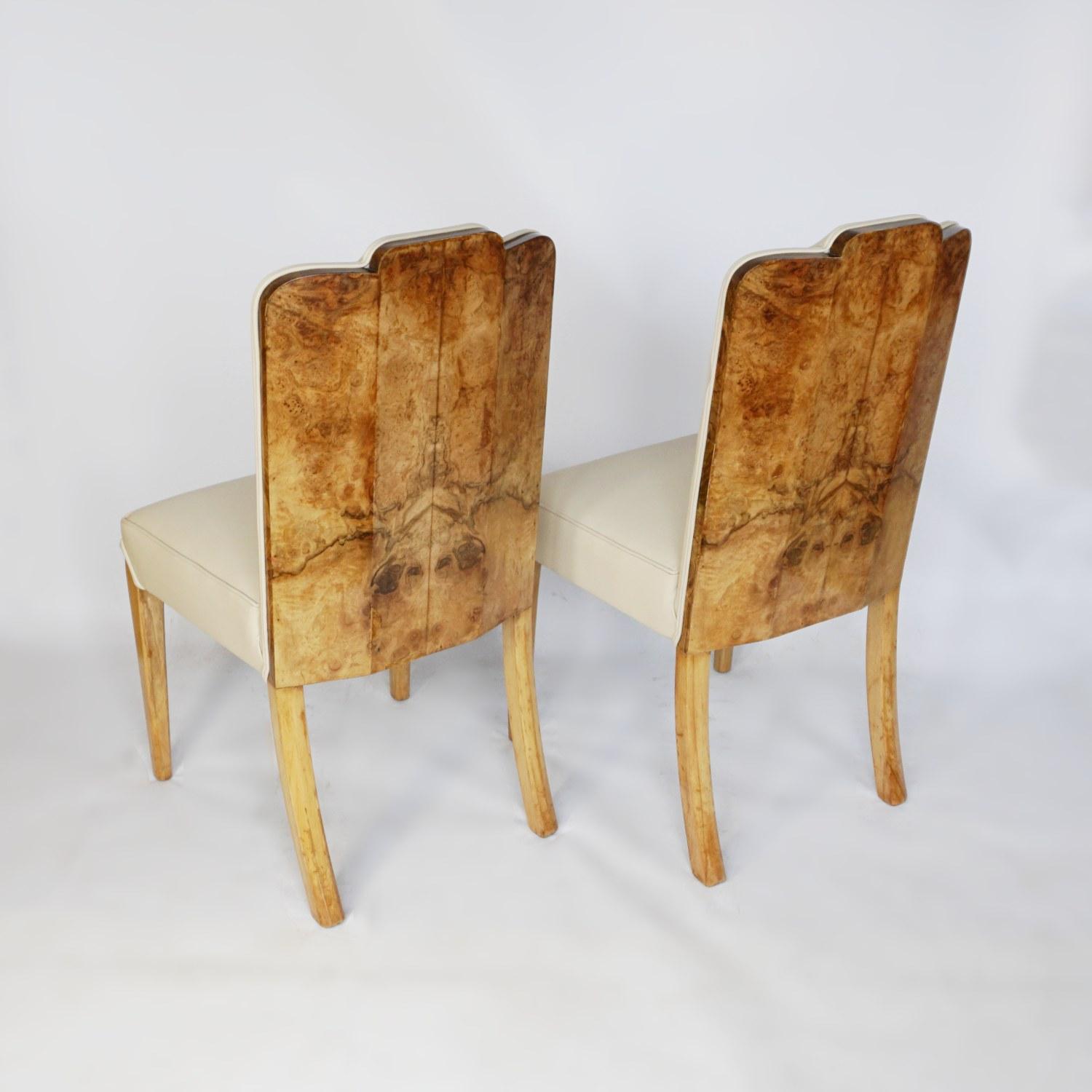 Pair of Art Deco Side Chairs English, circa 1930 5