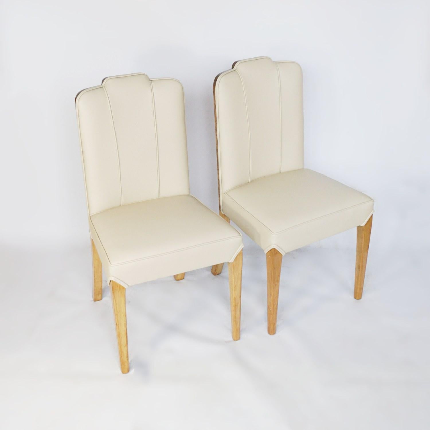 Pair of Art Deco Side Chairs English, circa 1930 1