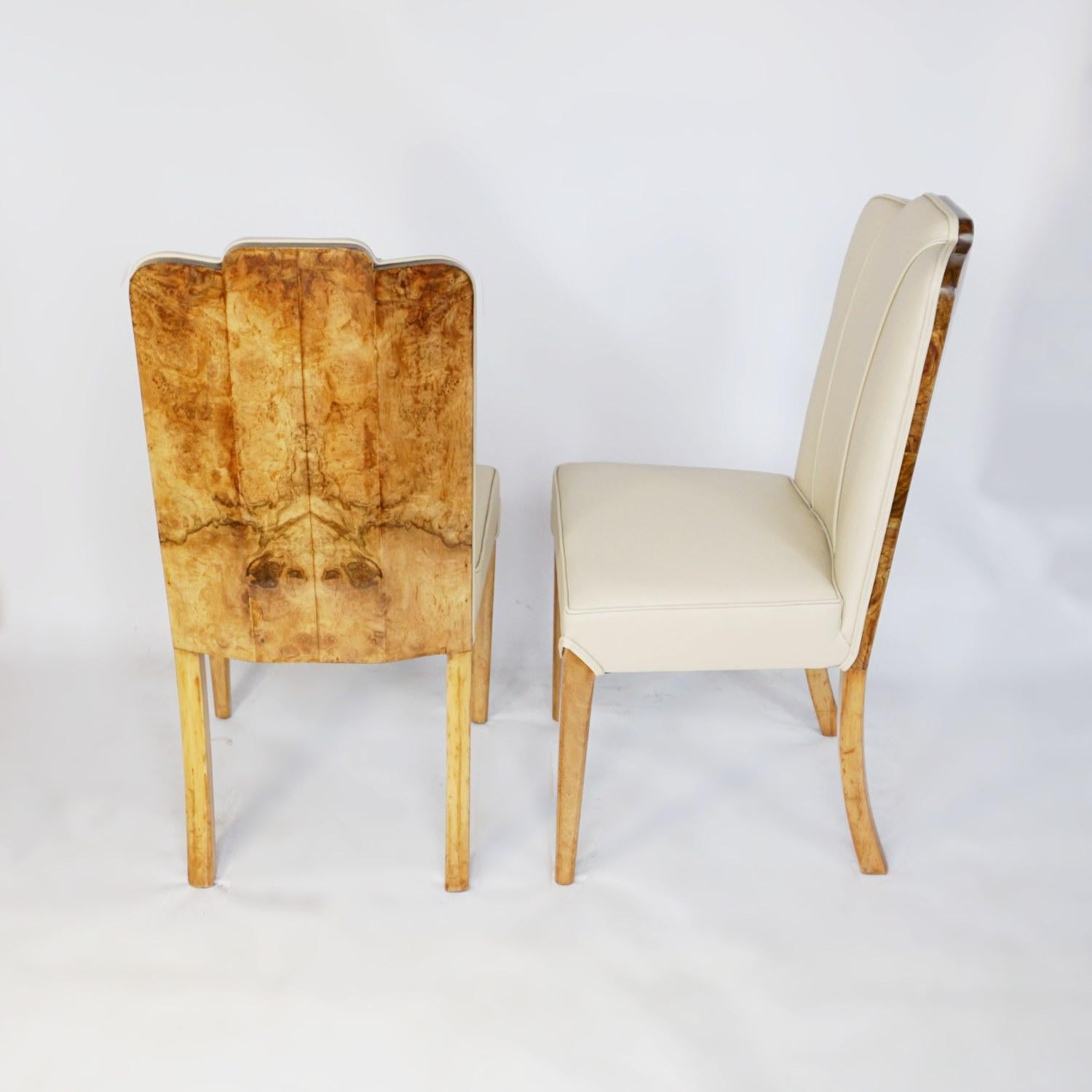 Pair of Art Deco Side Chairs English, circa 1930 4