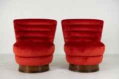 A Pair of Art Deco Slipper Chairs