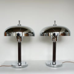 A Pair of Art Deco Style Dome Lamps