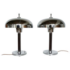 A Pair of Art Deco Style Dome Lamps