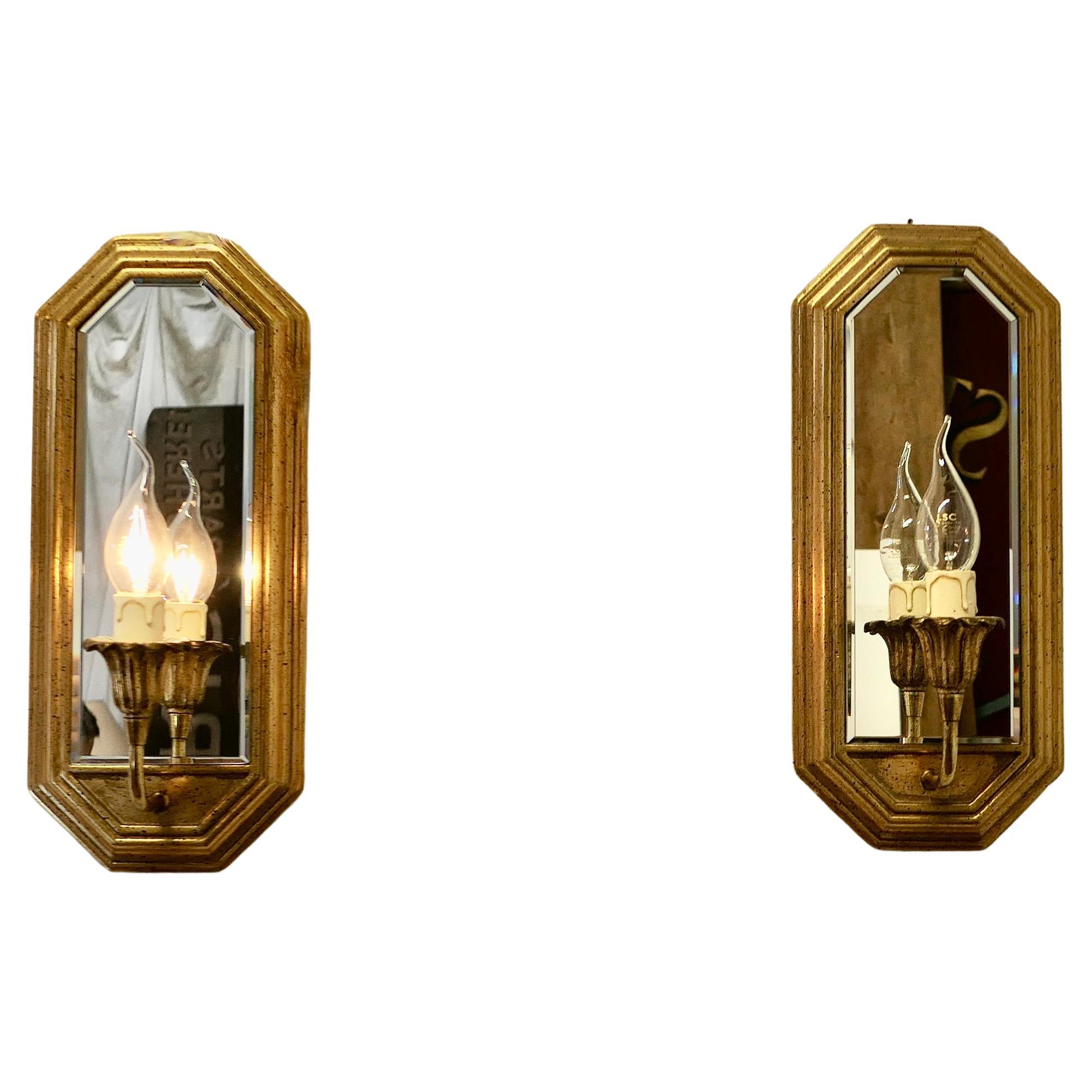 Ein Paar Art Deco Style Girandole Wall Mirror Lights  Ein hervorragendes Paar im Angebot