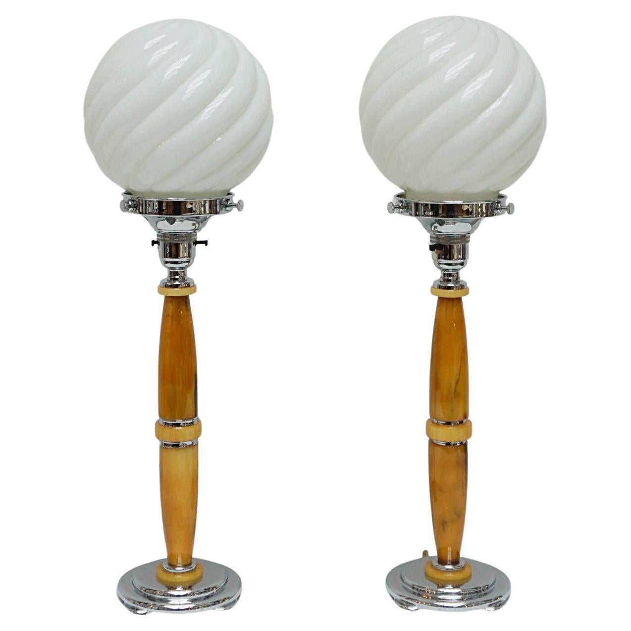 Pair of Art Deco Table Lamps 