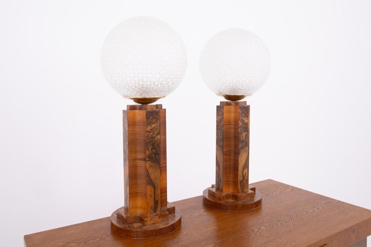 A pair of Art Deco table lamps, Poland, 1950s. For Sale 2