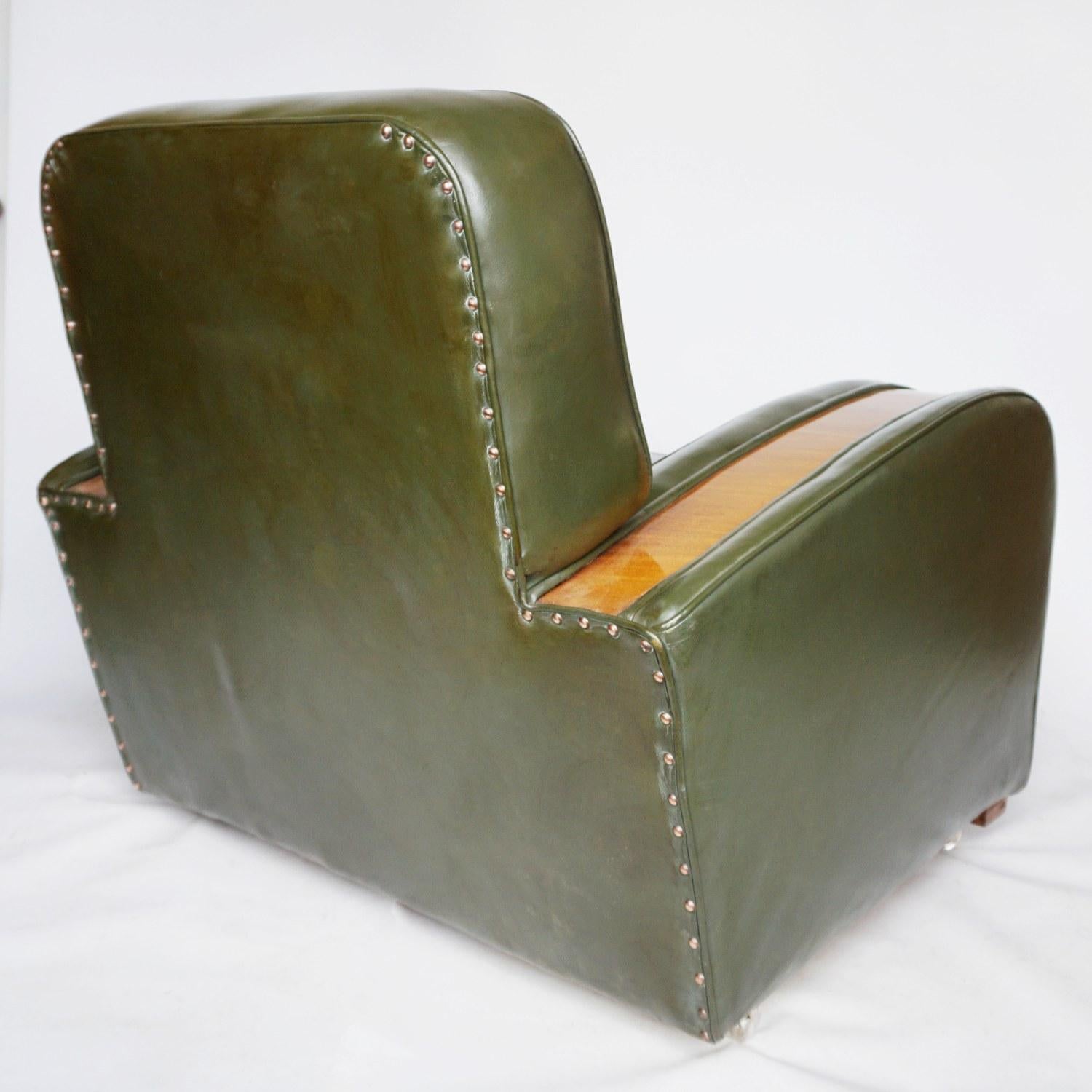 Pair of Art Deco Tank Chairs Attributed to Heal's of London 4