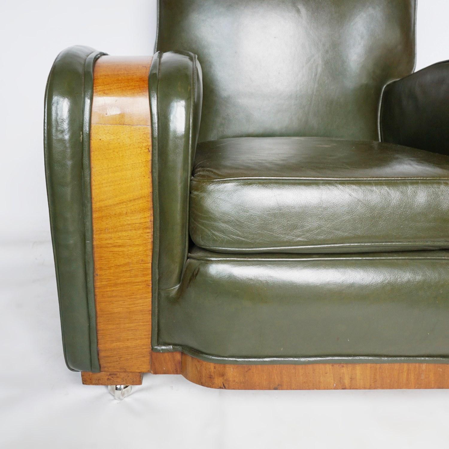Pair of Art Deco Tank Chairs Attributed to Heal's of London 1