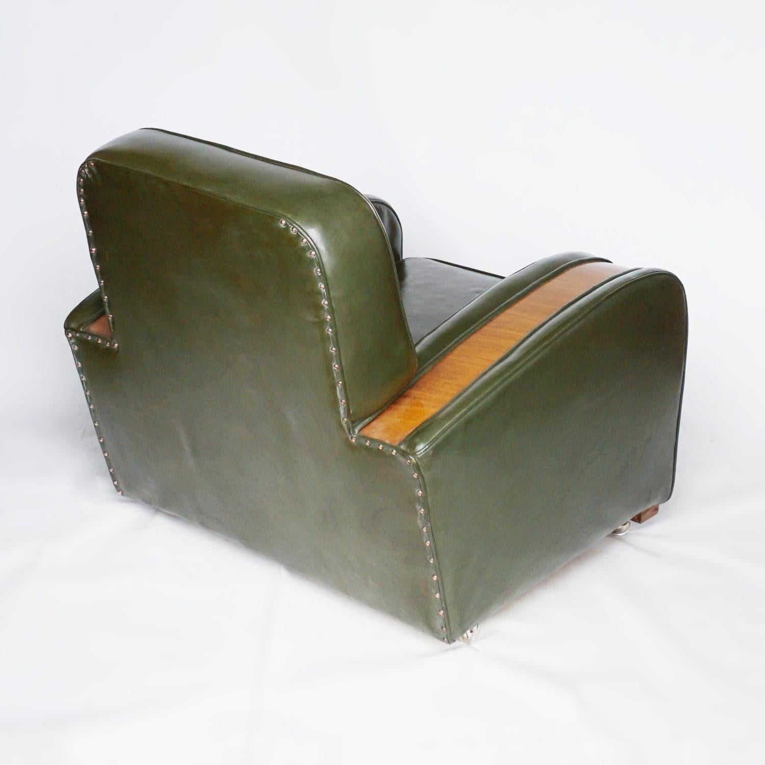 Pair of Art Deco Tank Chairs Attributed to Heal's of London 3