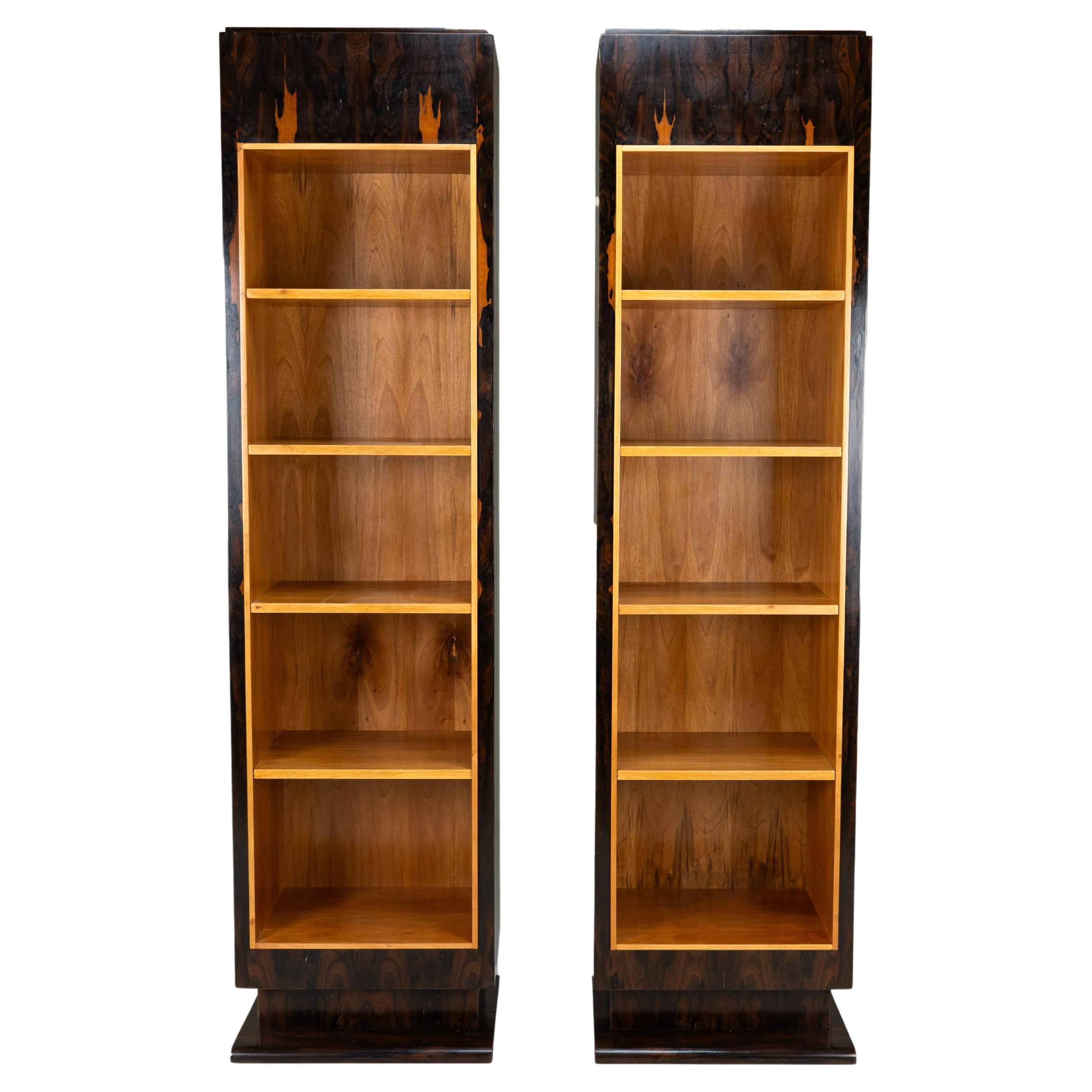 A Pair of Art Deco Tower Display Cases For Sale