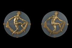 Paire d'appliques murales Art déco par Albert Constant Jouanneault, vers 1930