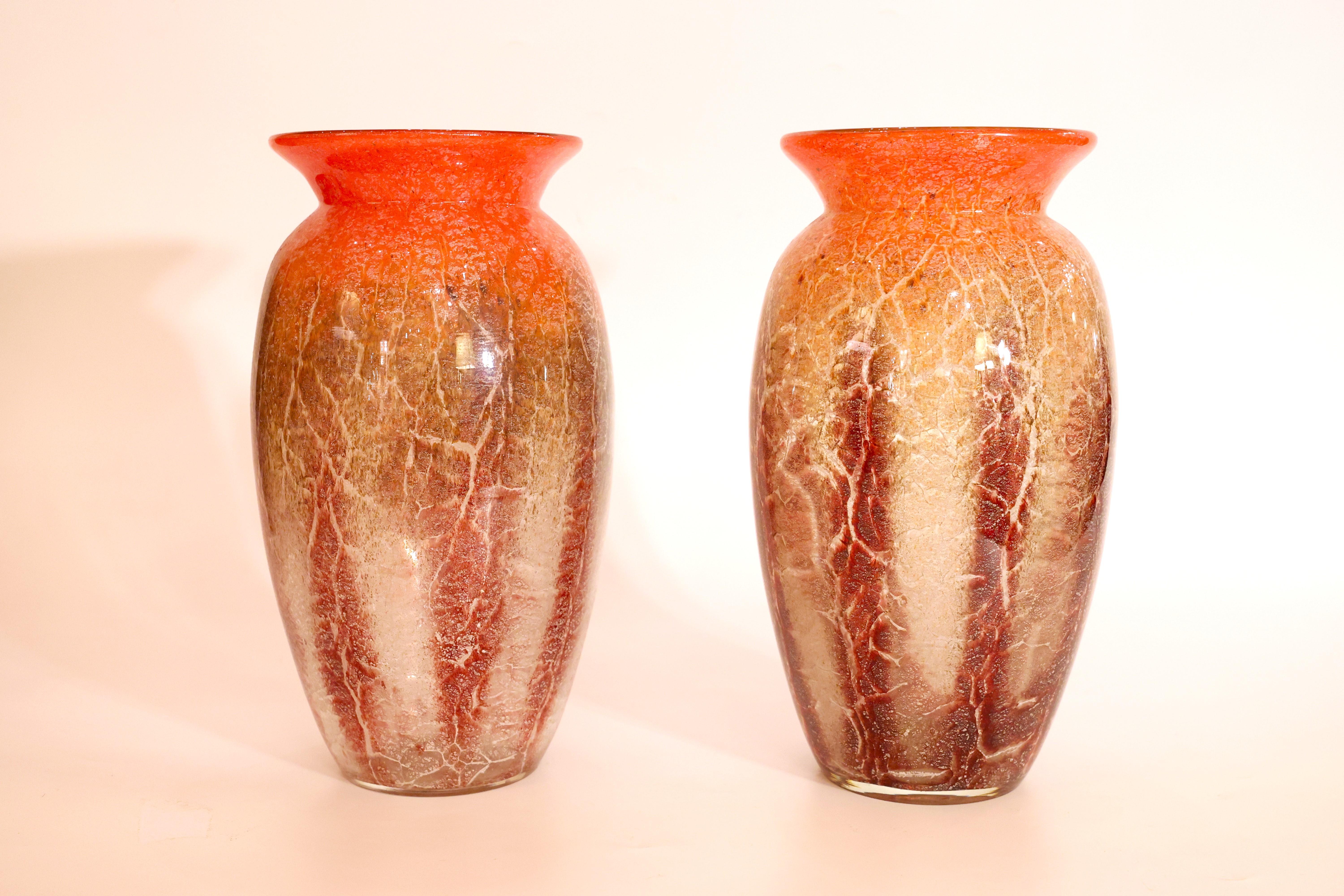 Hand-Crafted A Pair of Art Deco WMF Ikora vases by Karl Wiedmann C. 1930 For Sale
