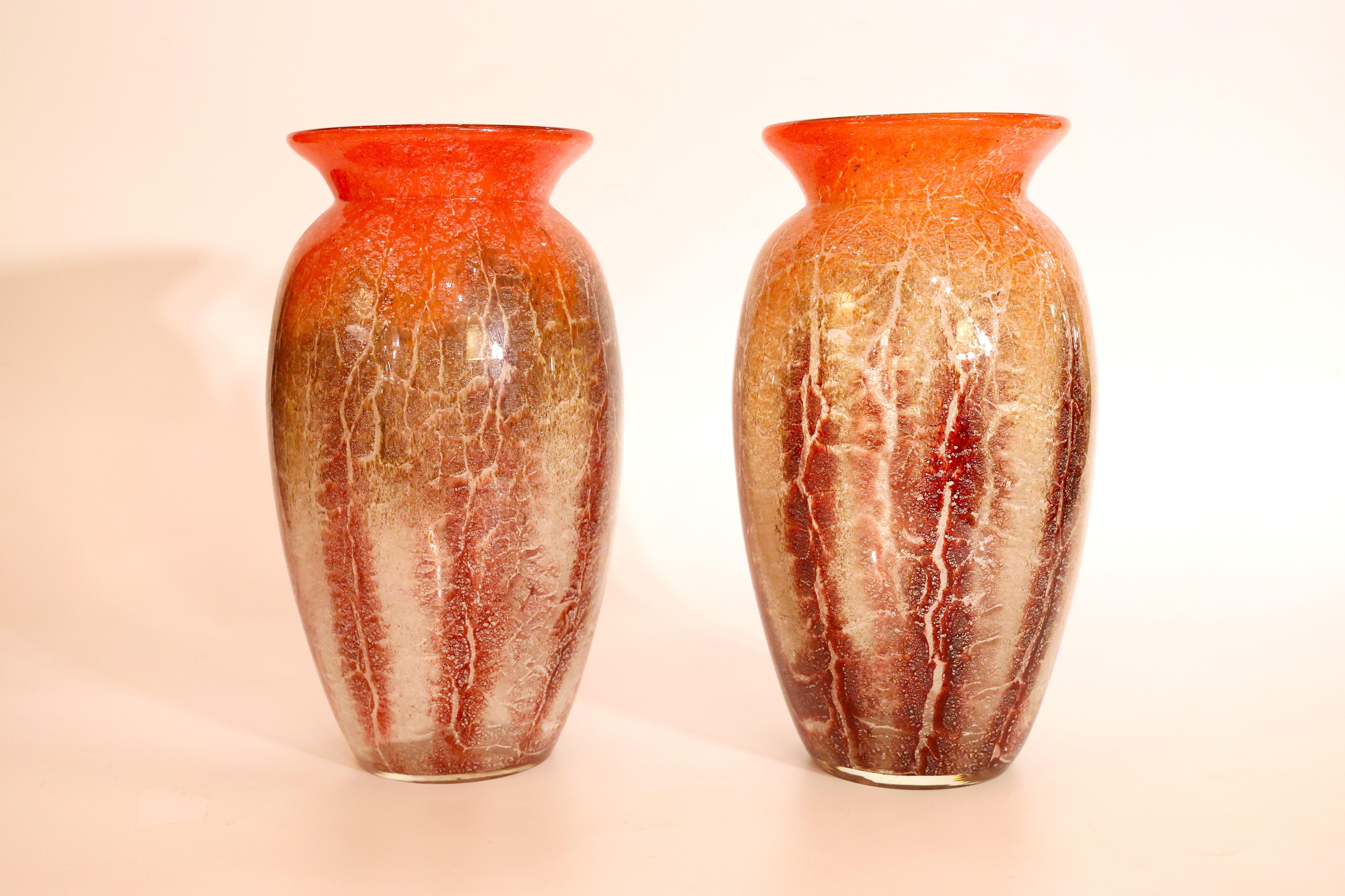 A Pair of Art Deco WMF Ikora vases by Karl Wiedmann C. 1930 In Good Condition For Sale In New York, NY
