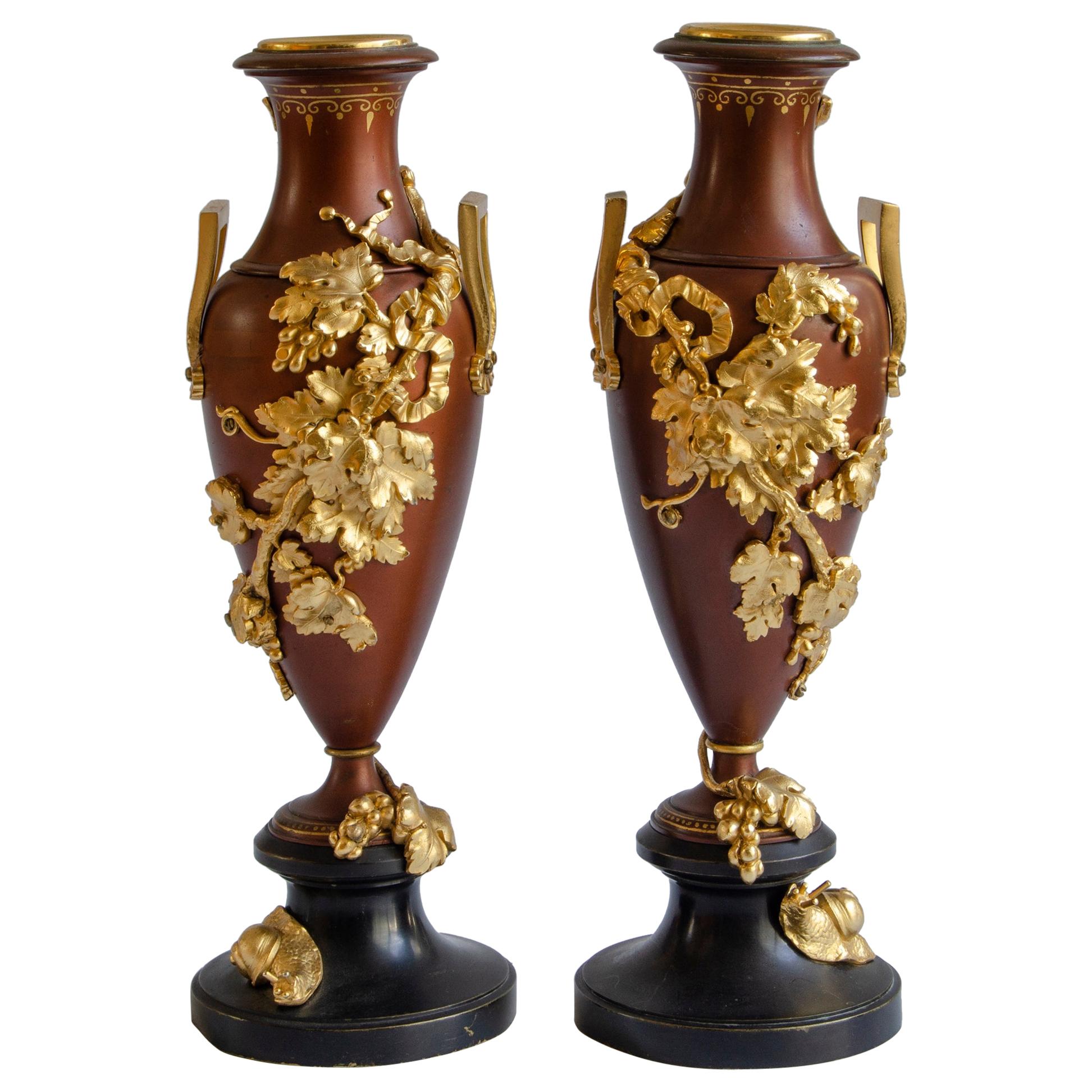 A Pair of Art Nouveau Amphorae