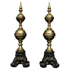 A Pair of Art Nouveau Firedogs